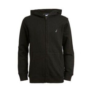 Nautica Little Boys Full Zip Fleece Hoodie - Black, Size M, NWT